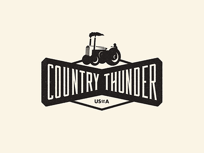 Country Thunder logo country county logo pull thunder tractor