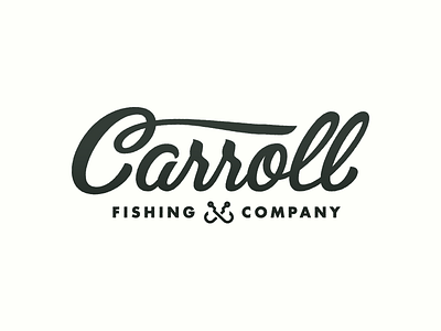 Carroll Fishing Co. carroll company custom fishing lettering type typography