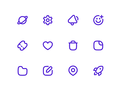 Saturn Icons design designsystem icon iconfamily iconography icons iconsystem rounded ui