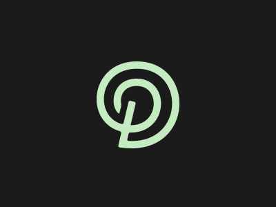 D.P. d ligature logo monogram p