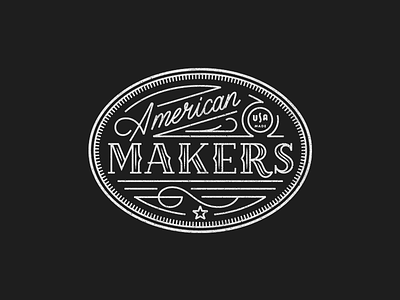 American Makers america badge logo makers oval usa