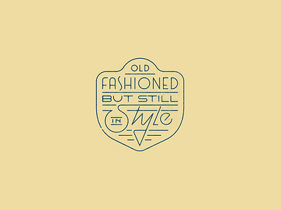 Old fashioned badge crest fashion monoweight old style