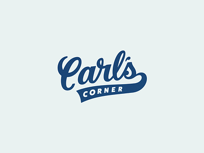 Carl's Corner c corner logotype script underline