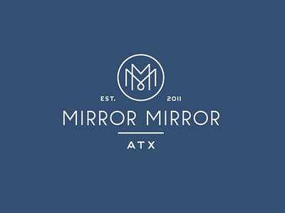 Mirror Mirror atx logo mark mirror monogram salon