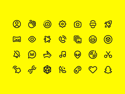 Snapchat Icons app family icon icon design iconography suite ui icons