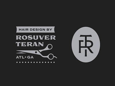 Rosuver Teran hair cut logo logodesign monogram monogram letter mark
