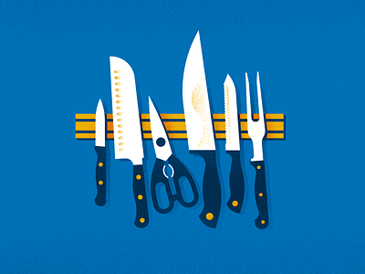 Chop Chop chef cut eat food illustration knife magnet meat scissors shear sushi
