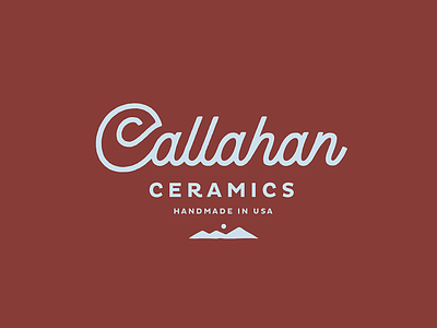 Callahan Ceramics II ceramics colorado logo logotype mountains organic pottery script type