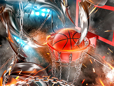Rampage By Poisonvectors D6vys4u 3d baller basketball dunk futurephenom hoopculture hoops sports illustration