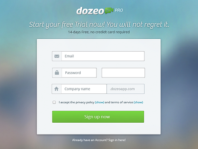 dozeo Signup