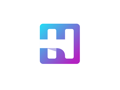 H Icon clean gradient h icon