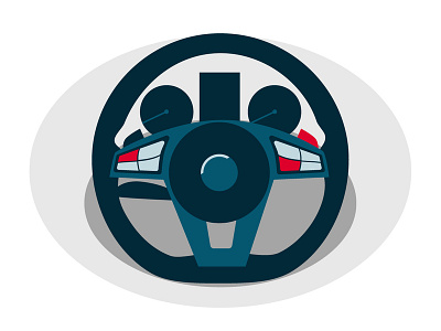 Car Steering Wheel Illustration