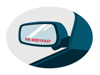 Car Mirror Illustration