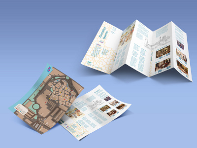 Bastakiya Quarter, Dubai Map brochure design design illustration map design minimal