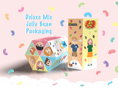 Jelly Bean Deluxe Packaging Design character design design illustration package design vector