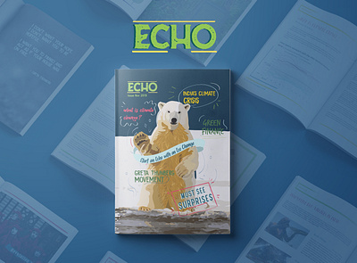 Eco Echo Magazine design illustration logo magazine design publication design typography