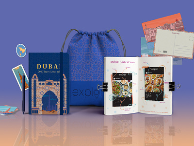 Dubai Travel Kit book cover branding design illustration logo minimal publication publication design vector