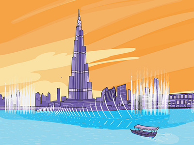 Burj Khalifa burj khalifa design dubai illustration