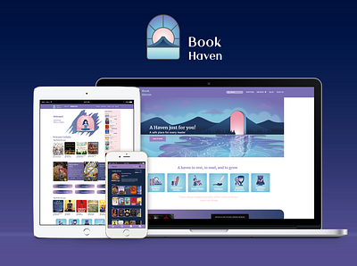Book Haven Website & App app design icon illustration logo minimal ui ux web