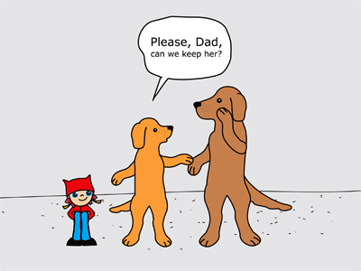 Fooling around - Parallel Universe character comic dog illustration parallel universe