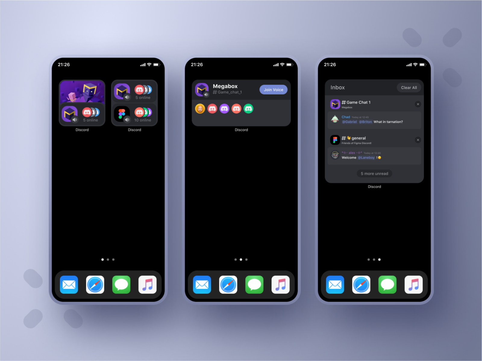 iOS14 widgets for Discord by Briton Baker on Dribbble