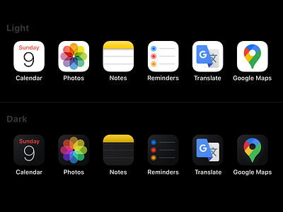 If the icons got dark modes too app icons apple apps iphone