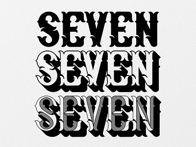 Seven 2 illustration lettering type design typography vector