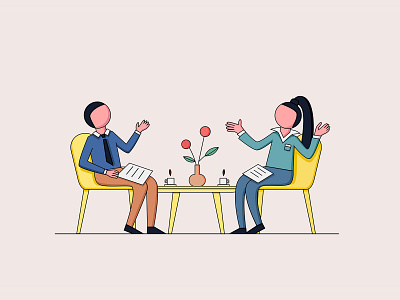 How to Run a Good One-on-One Meeting 2d business drawing editorial editorial illustration flat illustration illustrator leadership management meeting minimal office people productivity success vector work