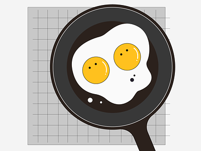 Twin Yolks -Start adobe illustrator breakfast cook design egg eggs eggyolk flat food food illustration graphics illustration illustrator vector yolk