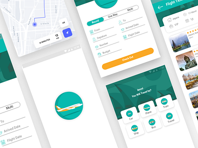 Travel Oke animation app brand branding clean design flat home homepage icon illustration illustrator minimal mobile plane siskom travel ui ux vector