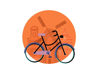 Amsterdam amsterdam bicycle bike flat flat design holland icon illustration logo ux vector vehicle