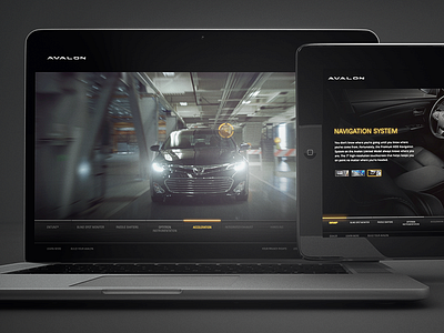 Toyota Avalon Site batman black design interactive live action ui ux web web design website yellow