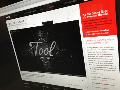 FWA Adobe Edge Project of the Week design desktop interactive mobile type typography ui ux web website