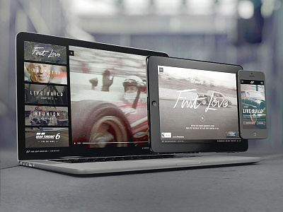 Gran Turismo — First Love design desktop direction film ipad ipod motion playstation racing ui ux website
