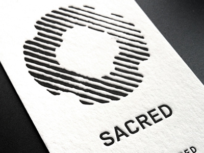SACRED cards branding cards logo