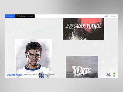 Hyundai FIFA World Cup Animatic cup design futbol interactive soccer tumblr web website world
