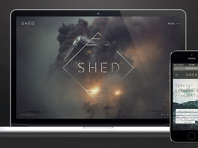 Tool Shed branding design interactive landing menu mobile website