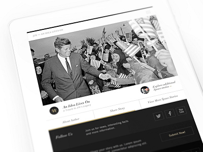 JFK — An Idea Lives On A Tablet design documentary mobile tablet website