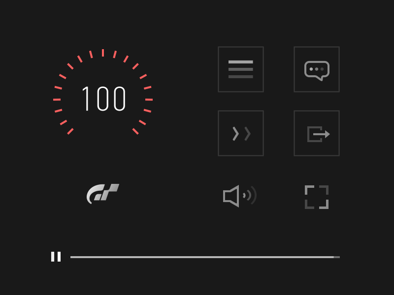 GT6 First Love UI button design documentary icon interactive menu motion next ui website