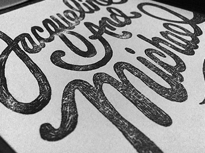 JAM Invite Print hand drawn invitations letterpress typography