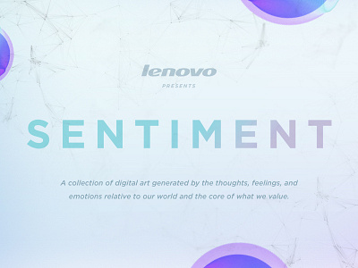 Sentiment Landing 3d design direction experience ui ux website