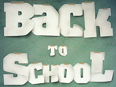 Back to School ad photoshop typography