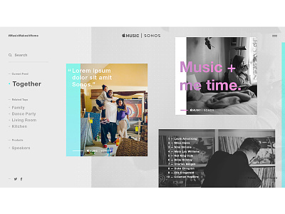 Music Feed design interactive tumblr web website