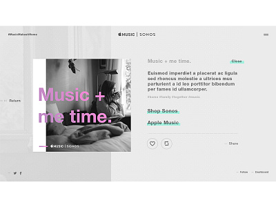 Music Detail design interactive tumblr ux web website