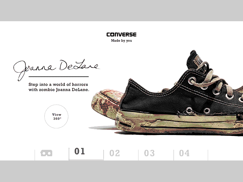 Converse Slide app design interactive shoes web website