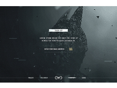 Batman Arkham VR Sign Up 3d art design ui ux vr webgl website