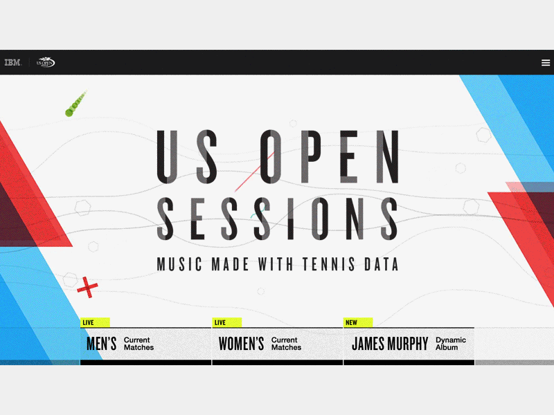 US Open Mograph branding design motion presentation type typography ui ux website