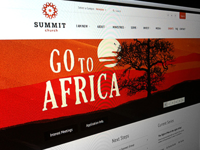 Summit Website church interface redesign ui web design website white