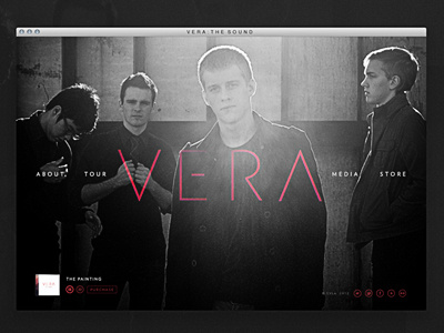 Vera Home band brand branding design identity interactive music typography web web design website