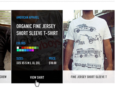 Product Hover apparel design hover print shirt specs web web design